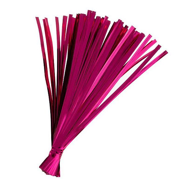 Lacre Fecho Metalizado 7mmx30cm Rosa - 100 Un