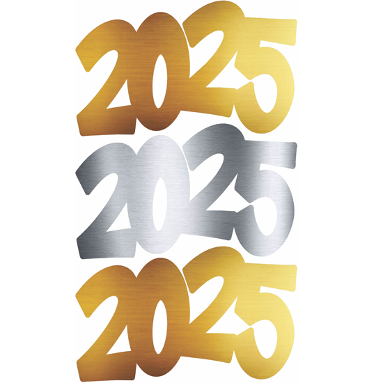 Aplique Artesanal Cartonado Réveillon 2025 GG - 5 Un