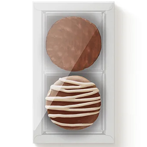 Caixa Para 2 Pão de Mel 16,8x9,5x4cm Branco - 50 Un