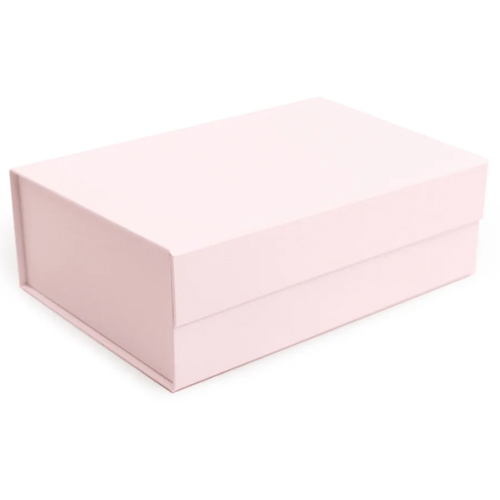 Caixa Rígida Dobrável Retangular com Ímã G Rosa Bebê 33,5x24,5x10cm - 5 Un