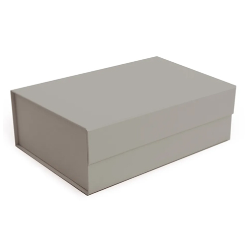 Caixa Rígida Dobrável Retangular com Ímã P Gris 24,5x17,5x8cm - 5 Un
