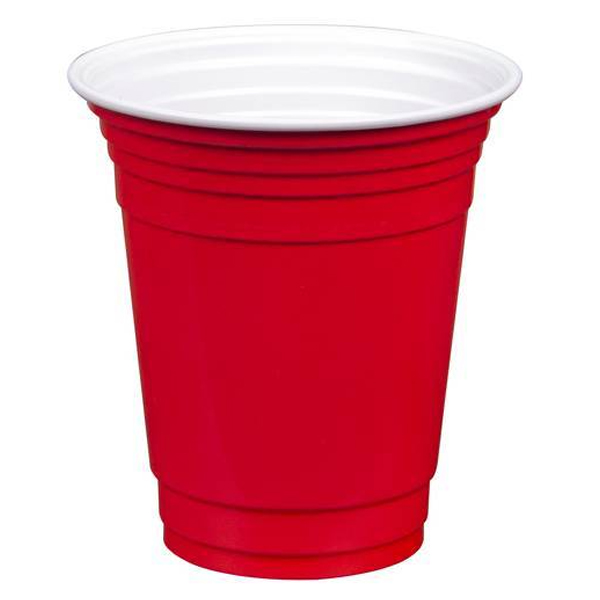 Copo Descartável Estilo Americano 360ml Vermelho - 10 Un