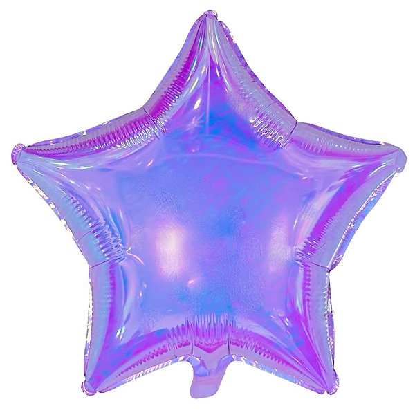 Balão Metalizado Estrela Gelo Roxo Cristal 18" - 1 Un
