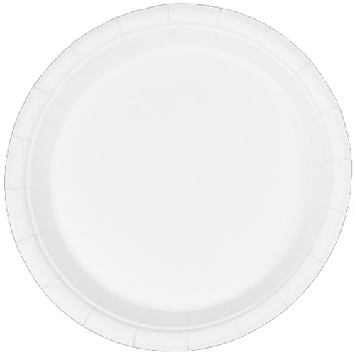 Prato de Papel Branco 23cm - 25 Un