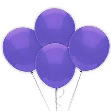 Balão Látex Tradicional Redondo 9" Liso Lilás - 50 Un
