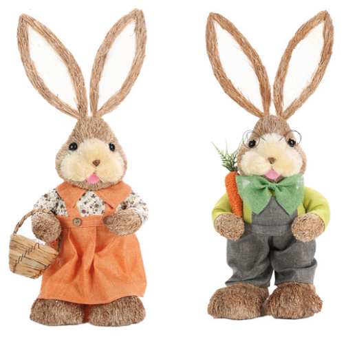 Coelho da Páscoa em Palha Sortido 65cm M1 - 1 Un