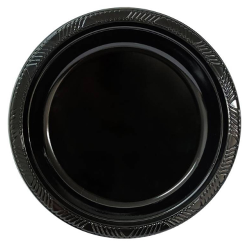Prato Plástico Happy Line 15cm Preto - 8 Un