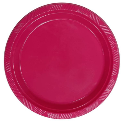 Prato Plástico Happy Line 15cm Pink - 8 Un