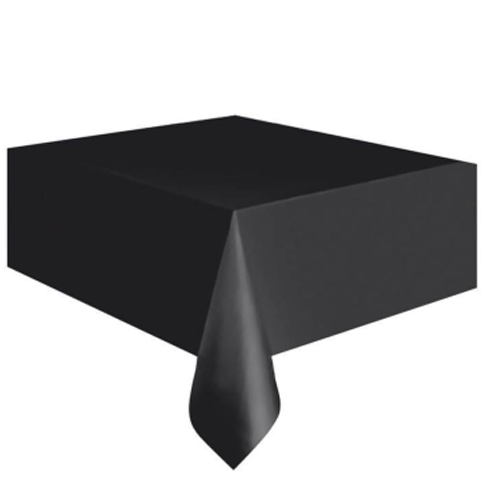 Toalha de Mesa Plástica Happy Line 1,37x1,77 Metros Preto - 1 Un