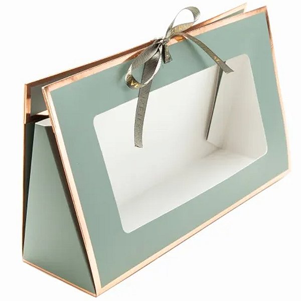 Caixa Triangular Vazada Liso 27x9x16cm Cinza - 1 Un