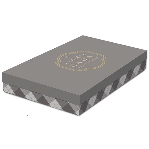 Kit Caixa Retangular com Tampa Baixa Trevor M 30x21x5,5cm - 10 Un