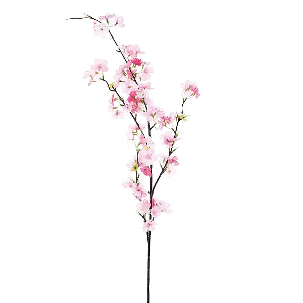 Flores Decorativas Permanentes - Flor de Cerejeira 1,05 Metros Rosa - 6 Hastes