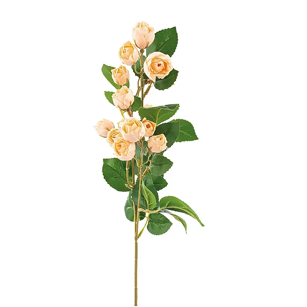 Flores Decorativas Permanentes - Haste de Rosas X15 70cm Salmão - 6 Hastes