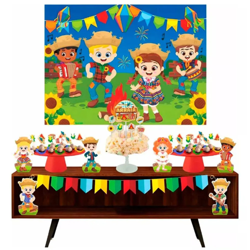 Kit Fácil Decoração Festa Junina - 39 Itens