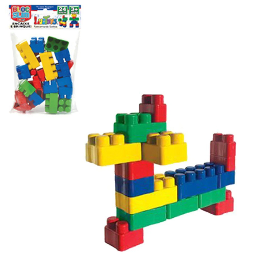 Lembrancinha Infantil - Bloquinhos Encaixe e Brinque - 16 peças