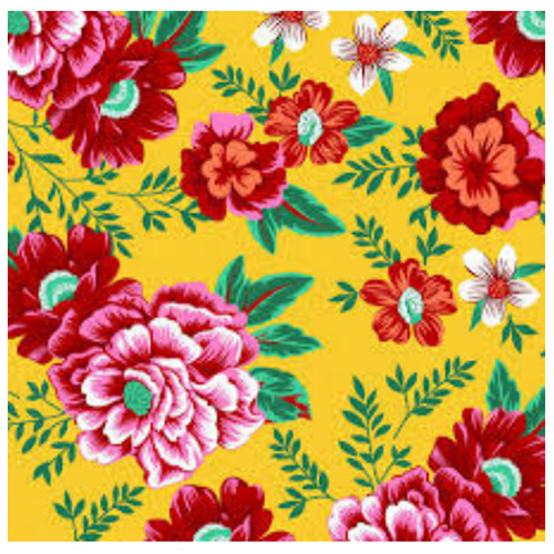 Tecido para Decoração de Festa Junina - Chita Amarela - 1,50x1,00 Metro