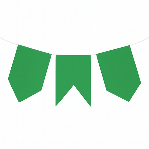 Bandeirinhas Junina de Papel Seda Verde Escuro Bandeirola 10 Metros - 1 Un