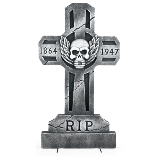 Lápide Cruz Rip Halloween 91cm - 1 Un