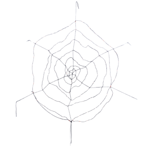 Teia de Aranha Com Luz Vermelha 90cm - 1 Un