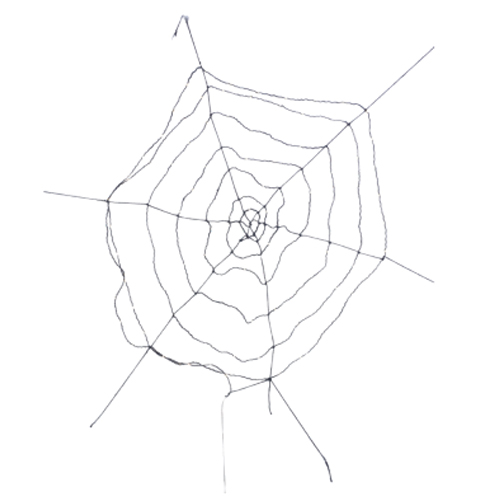 Teia de Aranha Preta Com Luz Clara 1,40 Metros - 1 Un