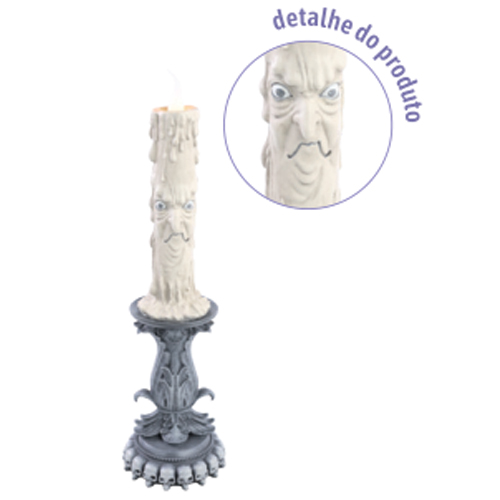 Vela de Resina Reinado Aslan Clássico M 28x11cm - 2 Peças