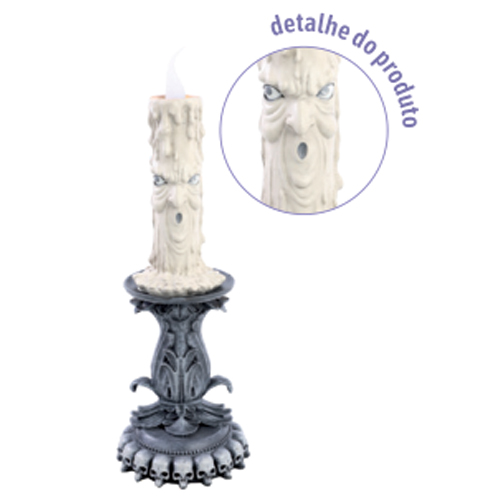 Vela de Resina Reinado Zeus Clássico P 28x11cm - 2 Peças