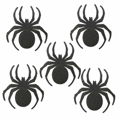 Aplique Glitter Halloween Aranha Grande - 5 Un