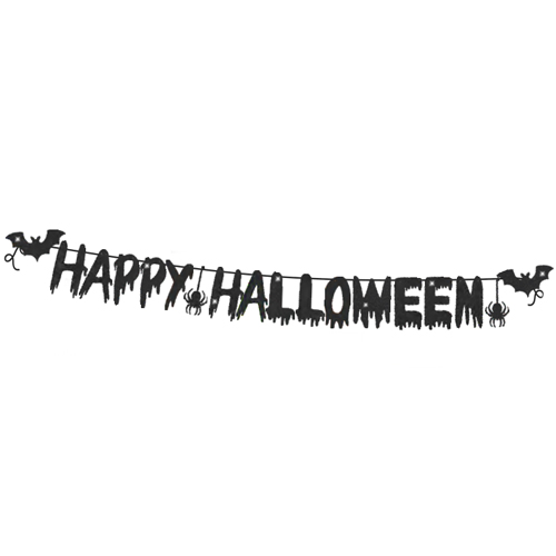 Faixa Halloween Happy Halloween Glitter 1,50 Metros - 1 Un
