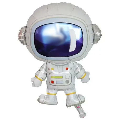 Balão Metalizado com Canudo Astronauta  - 1 Un