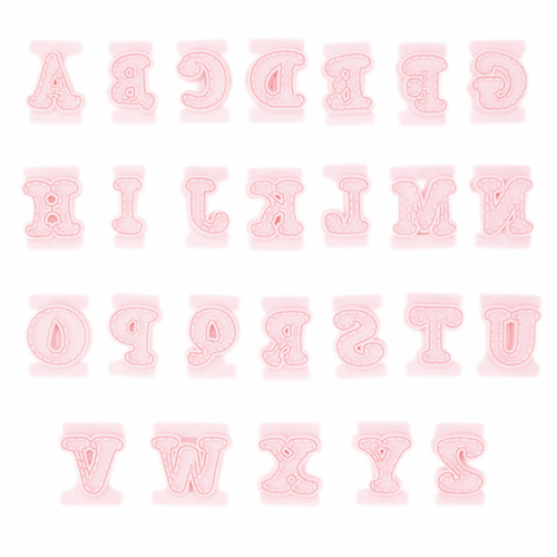 Carimbo para Modelar Bolos e Doces Letras Pontilhadas Superior - 26 Un - Cromus Allonsy