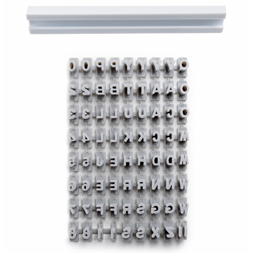 Carimbo para Modelar Doces Letras 20x14x2cm - Kit com 92 Un - Cromus Allonsy