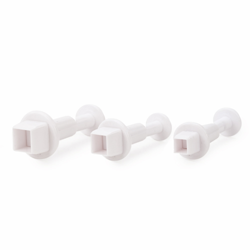 Cortador e Marcador Ejetor Plástico Quadrado - Jogo com 3 Un - Cromus Allonsy