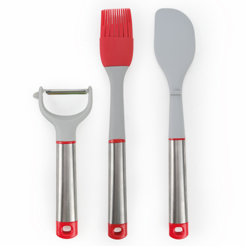 Espátula Pincel Descascador Silicone Multiuso - Jogo com 3 Un - Cromus Allonsy