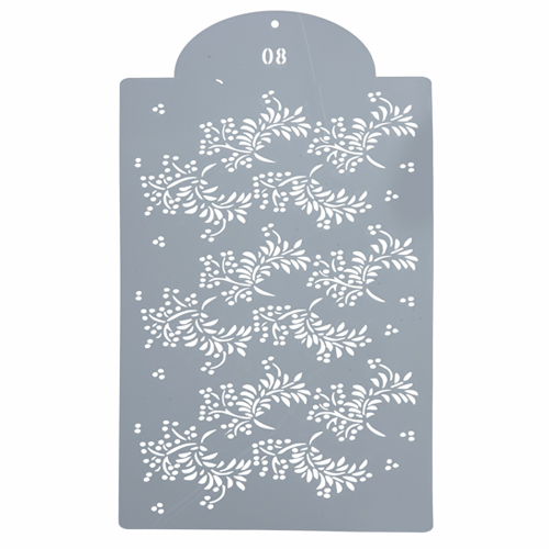 Estencil Para Bolo Floral-St35-08 21x35cm - 1 Un - Cromus Allonsy