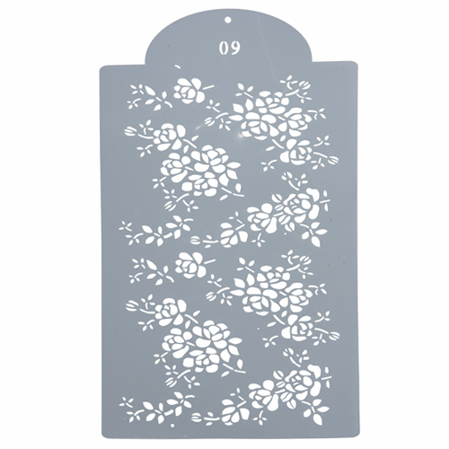 Estencil Para Bolo Floral-St35-09 21x35cm - 1 Un - Cromus Allonsy