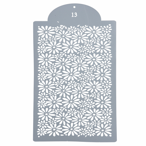 Estencil Para Bolo Floral-St35-13 21x35cm - 1 Un - Cromus Allonsy