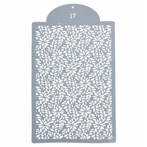 Estencil Para Bolo Floral-St35-17 21x35cm - 1 Un - Cromus Allonsy