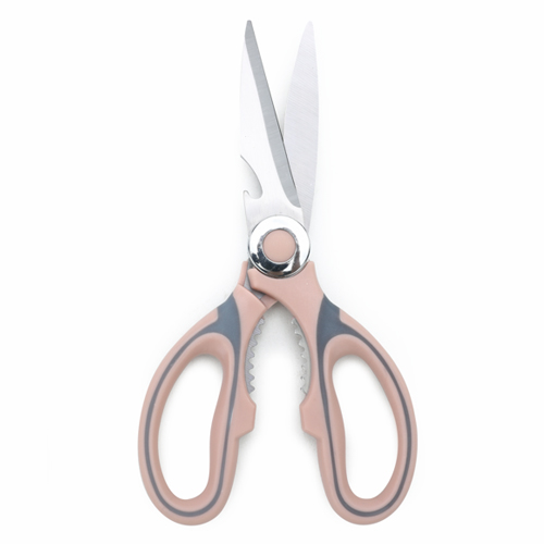 Tesoura Multifuncional com Capa Protetora 20,7x9x1,5cm Rosa - 1 Un - Cromus Allonsy