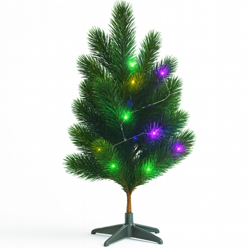 Árvore de Natal com Led 30cm Colorido