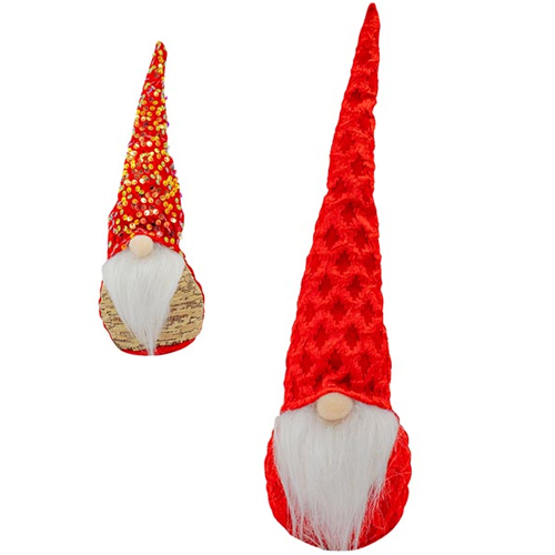 Enfeite Papai Noel em Tecido Luxo 33cm Modelos Sortidos - 1 Un