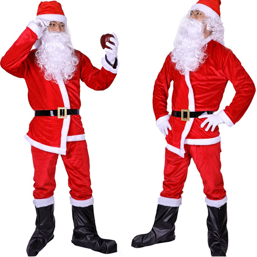 Fantasia Papai Noel em Veludo Luxo Completa