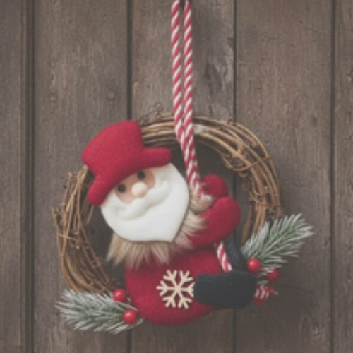 Guirlanda Natalina com Papai Noel 14cm - 1 Un