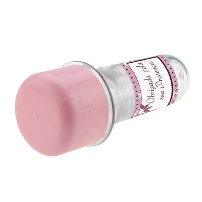 Tubete Porta-doces Pequeno Rosa e Marrom Petit Poá