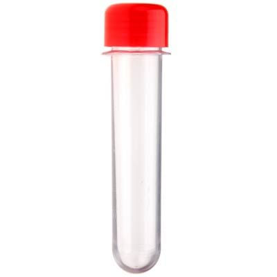 Tubete Grande 12cm com Tampa Vermelho - 10 Un