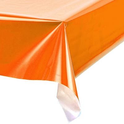 Toalha Plástica Perolada 78x78cm Liso Laranja - 10 Un
