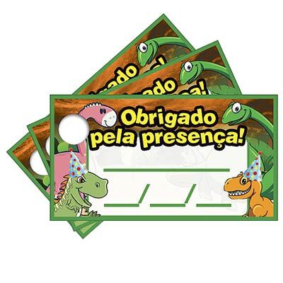 Tags com Furo Dinossauros - 15 Un