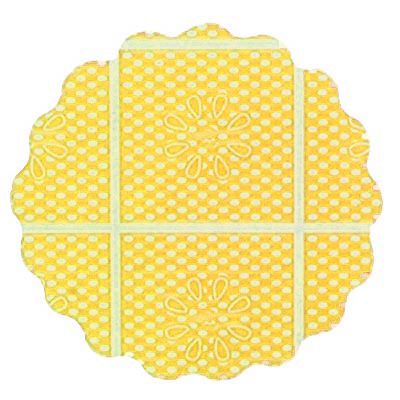 Fundo Rendado Tapetinho de Forminhas 7cm Ouro - 100 Un
