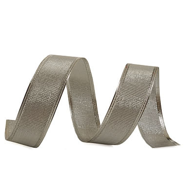 Fitas de Natal - Prata Liso - 3 un - 6,3 cm x 9,14 mts