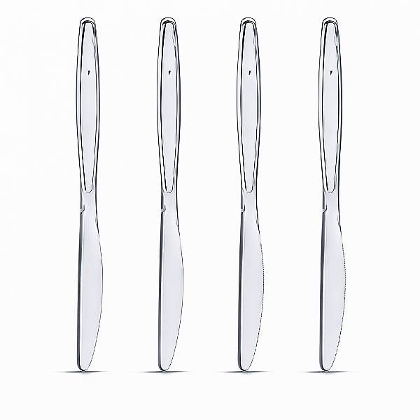 Faca Descartável Cristal - Refeição - 50 Un