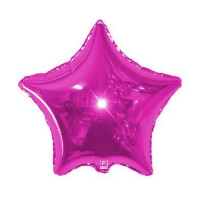 Balão Metalizado Estrela 04 Polegadas Liso Pink